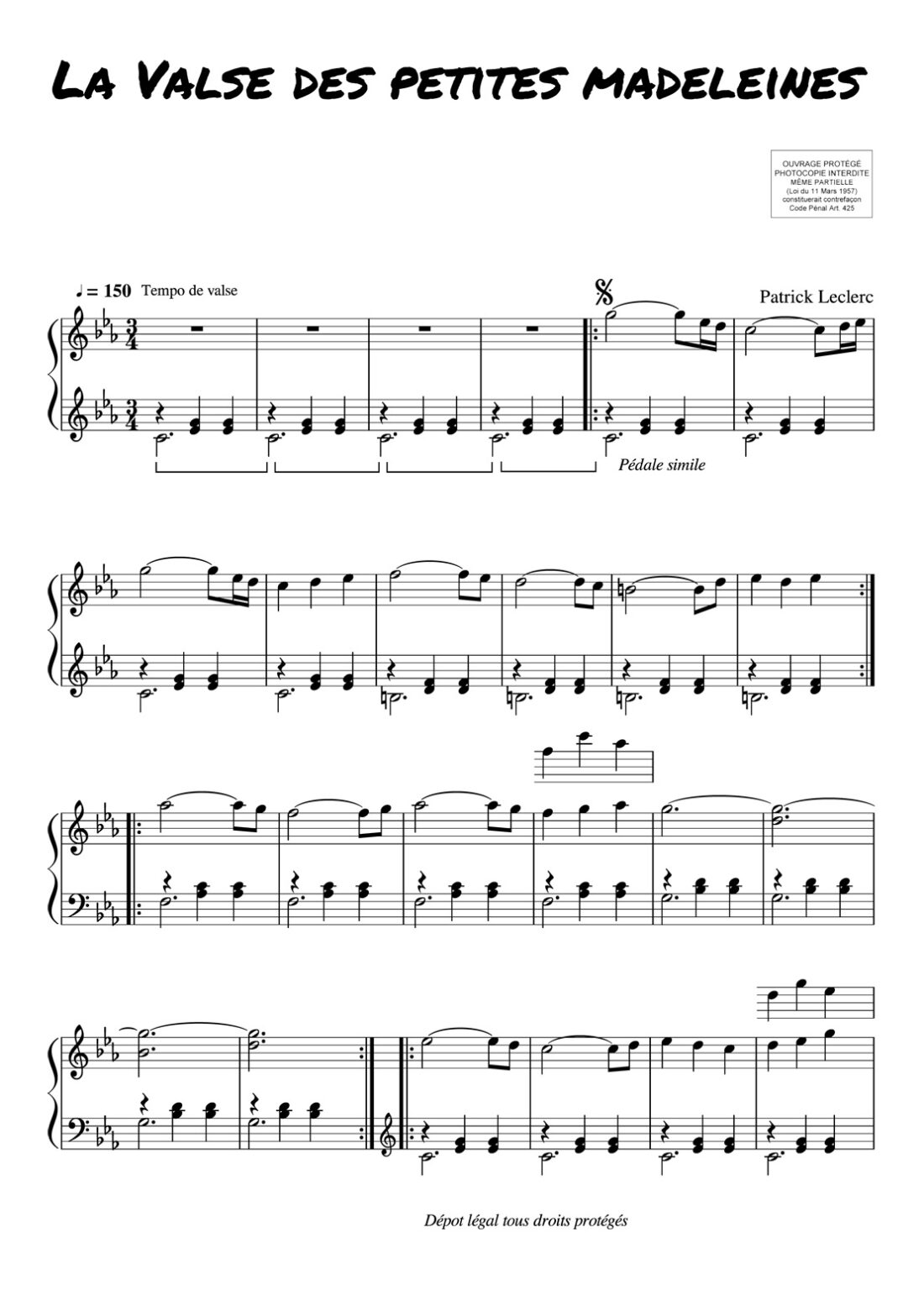 Partitions Piano Faciles Débutants à télécharger en pdf